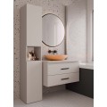 Závěsná skříňka pod umyvadlo s deskou NEL 2S 80 cm kašmírová