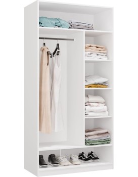 Modulární otevřená šatní skříň Openo 1W6P 100 cm bílá