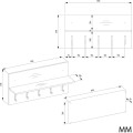 Předsíňová stěna Lior 80 cm černá/dub Artisan II