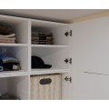 Šatní skříň s nástavcem Senso 3D 150 cm bílá/černá