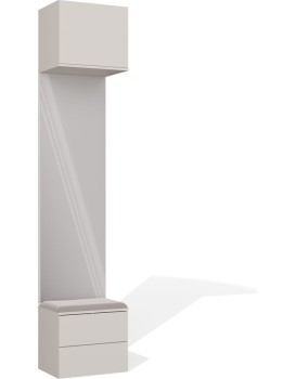 Předsíňová stěna se zrcadlem Haga 1L2S 50 cm kašmír
