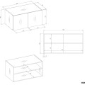 Šatní skříň s nástavcem Senso 4D 200 cm bílá/černá