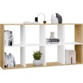 Regál Malax 2x4 147 cm dub Artisan/bílý