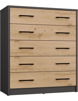 Botník ALEX 74 cm antracitový/dub artisan