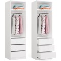 Modulární otevřená šatní skříň Openo 1W1P3S 60 cm bílá