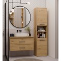 Závěsná skříňka pod umyvadlo s deskou Nel 2S 80 cm dub Artisan