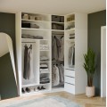 Modulární otevřená šatní skříň Openo 1W6P 100 cm bílá
