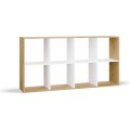 Regál Malax 2x4 147 cm dub Artisan/bílý