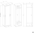 Předsíňová skříň DUO dub artisan/antracit