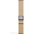 Vysoká koupelnová skříňka Lior 30 cm dub Artisan/černá