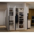 Šatní skříň Senso 3D 150 cm bílá/černá