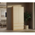 Šatní skříň Malwa SS-90 cm dub artisan/kašmír