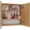 Závěsná koupelnová skříňka POLA 60 cm se zrcadlem dub artisan