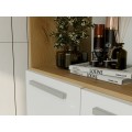 Koupelnová skříňka s 2 koši na prádlo NEL 2K DK bílá/dub Artisan