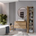 Závěsná skříňka s deskou a umyvadlem Nel 2S 80 cm dub Artisan