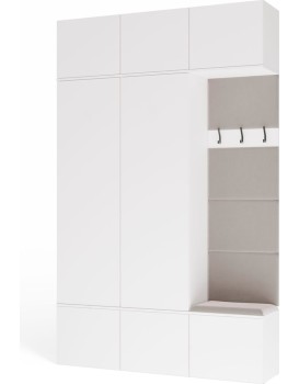 Předsíňová stěna Haga 2Sz1W 150 cm bílá