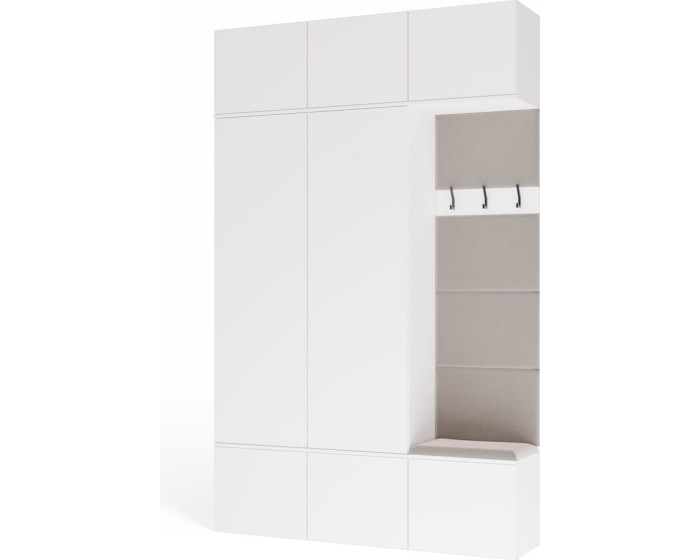 Předsíňová stěna Haga 2Sz1W 150 cm bílá