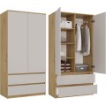 Šatní skříň Malwa SS-90 cm dub artisan/kašmír