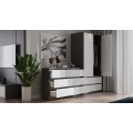 Komoda Malwa M6 120 cm antracit/bílá