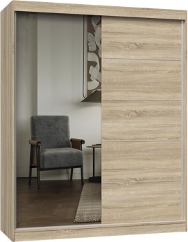 Šatní skříň se zrcadlem Iga 160 cm dub Sonoma II