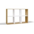 Regál Malax 2x3 110 cm dub Artisan/bílý
