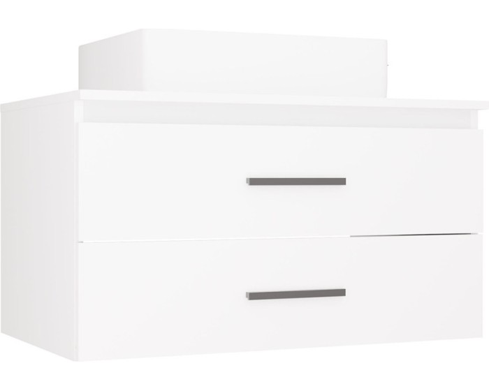 Závěsná skříňka s deskou a umyvadlem Nel 2S 80 cm bílá