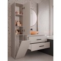 Závěsná skříňka pod umyvadlo s deskou NEL 2S 80 cm kašmírová
