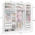 Modulární otevřená šatní skříň Openo 250 cm bílá