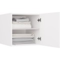 Šatní skříň s nástavcem Senso 3D 150 cm bílá/černá