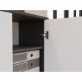 Kancelářská knihovna OLIV 2D antracit/bílá