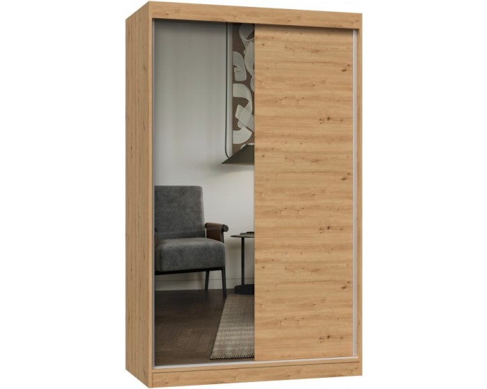 Šatní skříň Iga se zrcadlem 120 cm dub Artisan