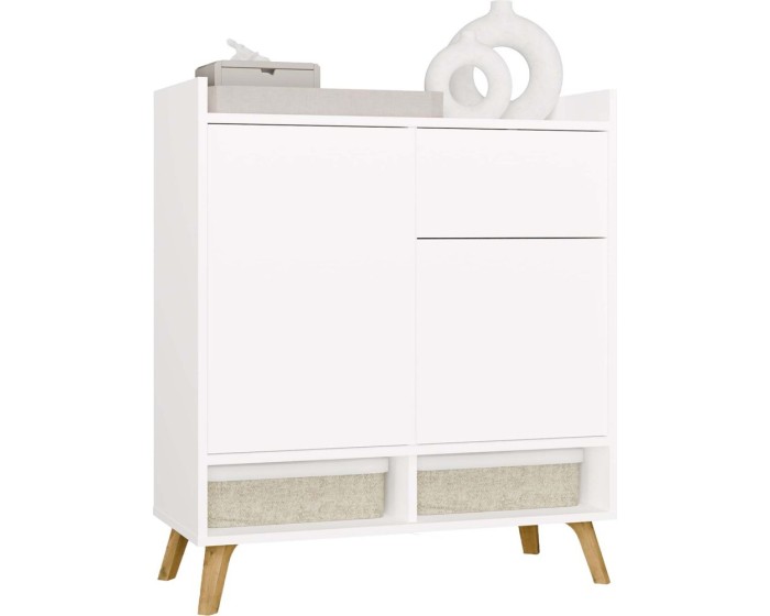 Komoda Colin 80 cm bílá/dub artisan