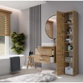Závěsná skříňka pod umyvadlo s deskou Nel 2S 60 cm dub Artisan