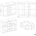 Komoda Malwa 2D4S 120 cm kašmírová