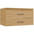 Závěsná skříňka pod umyvadlo s deskou Nel 2S 80 cm dub Artisan