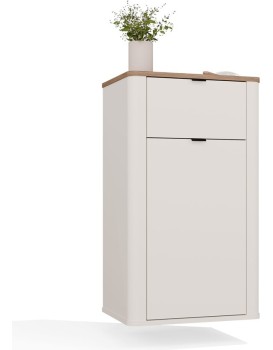 Závěsná koupelnová skříňka Cordoba 1D1S 48 cm kašmír/dub Castello