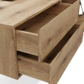 Závěsná skříňka pod umyvadlo s deskou TIGO 1D2S 140 cm dub evoke