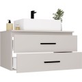 Závěsná skříňka pod umyvadlo s deskou NEL 2S 80 cm kašmírová