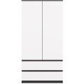 Šatní skříň Malwa SS-90 cm antracit/bílá