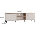 TV stolek Point 183 cm dub Castello/kašmírová