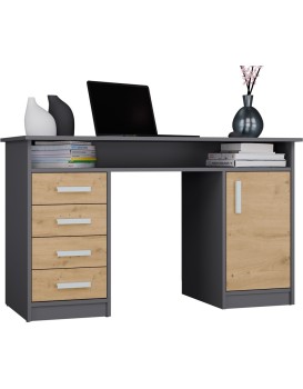 Psací stůl ADA 125 cm dub Artisan/antracitový