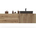 Závěsná skříňka pod umyvadlo s deskou TIGO 1D2S 140 cm dub evoke