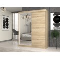 Šatní skříň se zrcadlem Iga 160 cm dub Sonoma