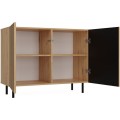 Komoda KAMA SLIM 100 cm dub artisan/černá