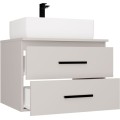 Závěsná skříňka pod umyvadlo s deskou NEL 2S 60 cm kašmírová