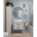 Závěsná skříňka pod umyvadlo s deskou NEL 2S 60 cm kašmírová
