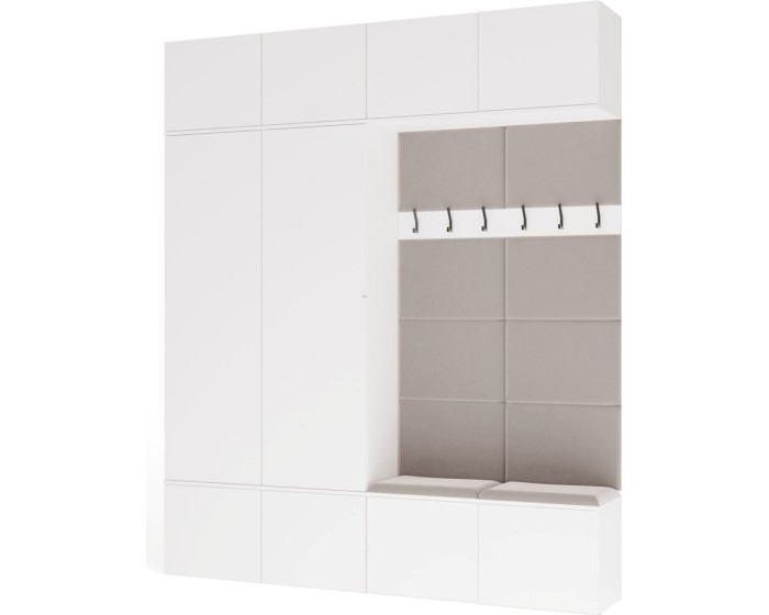Předsíňová stěna Haga 2Sz2W 200 cm bílá