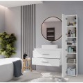 Závěsná skříňka pod umyvadlo s deskou NEL 2S 80 cm bílá