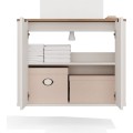 Závěsná skříňka pod umyvadlo s deskou Cordoba 80 cm kašmír/dub Castello