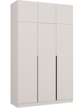 Šatní skříň s nástavcem Senso 3D 150 cm kašmírová/černá